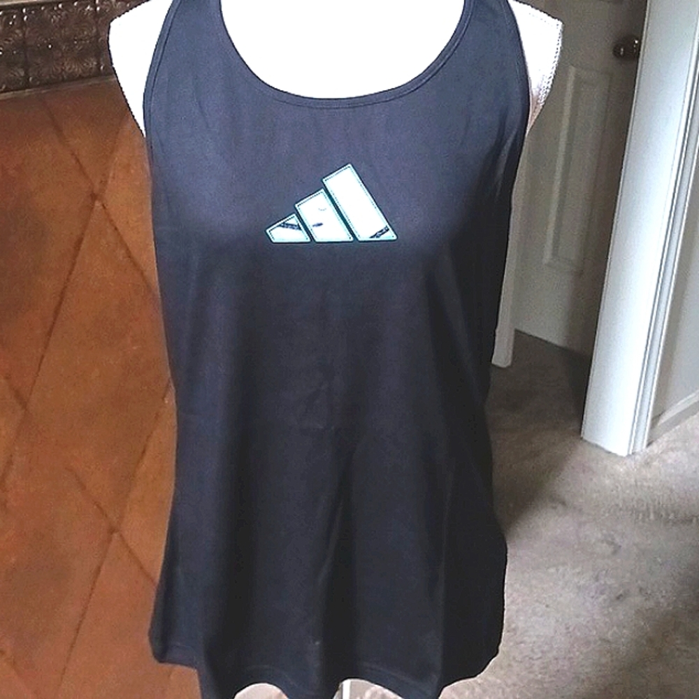 ADIDAS Womens Tennis/Athletic Tank Top Black Size XL - Picture 2 of 7